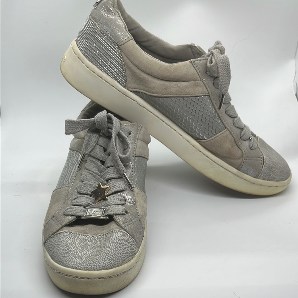 Dune London Gray Sneakers Suede Low-Top